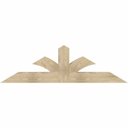 Ekena Millwork Richland Rough Sawn Timber Gable Bracket, Douglas Fir, 72"W x 21"H x 6"D x 6"F, 7/12 Pitch GBW072X21X0606RIC00RDF
